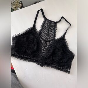Victoria's Secret Black Lace Halter Bralette
